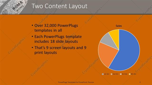 Two Content presentation slide layout