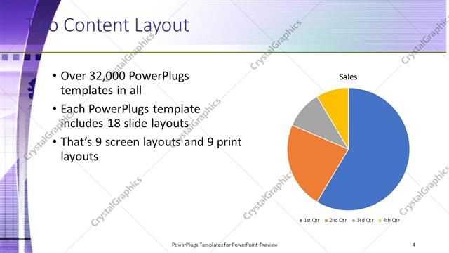 Two Content presentation slide layout