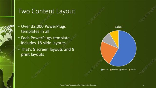 Two Content presentation slide layout