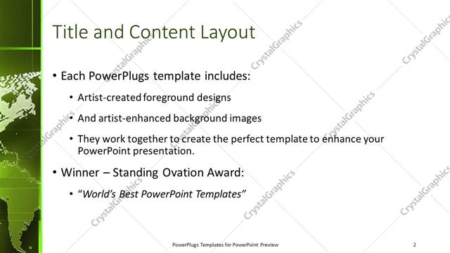 Title and Content presentation slide layout