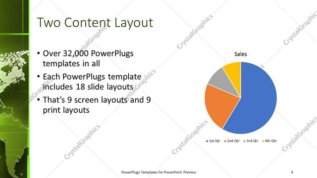 Two Content presentation slide layout