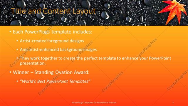 Title and Content presentation slide layout