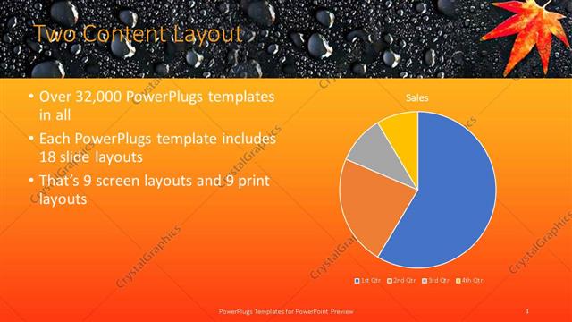 Two Content presentation slide layout