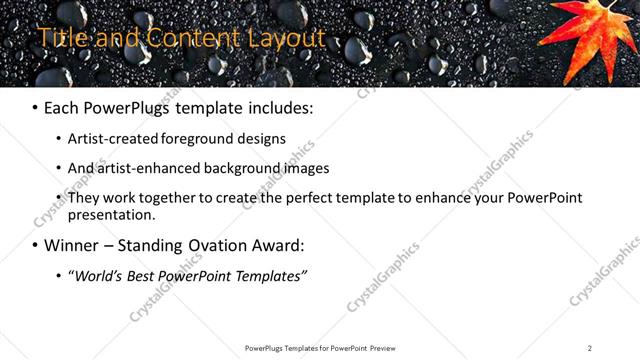 Title and Content presentation slide layout
