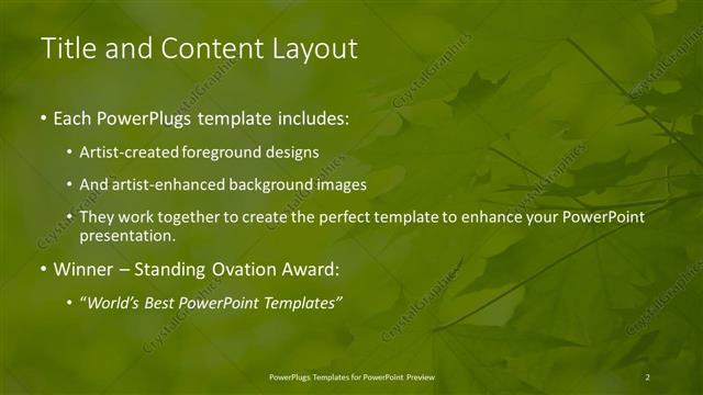 Title and Content presentation slide layout