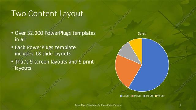 Two Content presentation slide layout