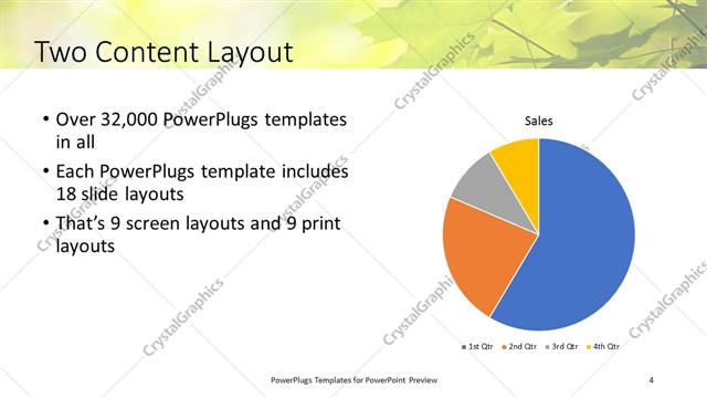 Two Content presentation slide layout