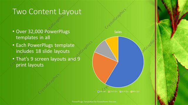 Two Content presentation slide layout
