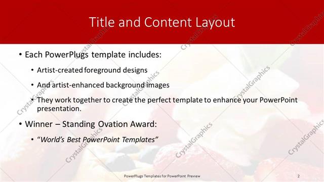 Title and Content presentation slide layout