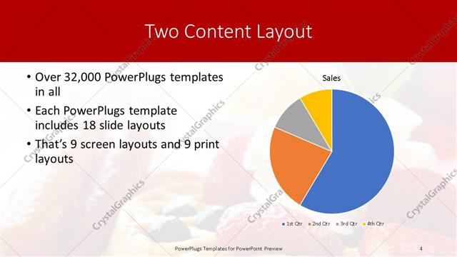 Two Content presentation slide layout