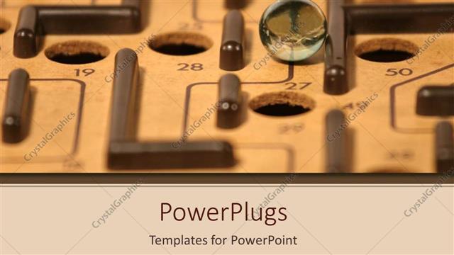  Presentation with solving - Marble rolling through labyrinth maze, problem solving