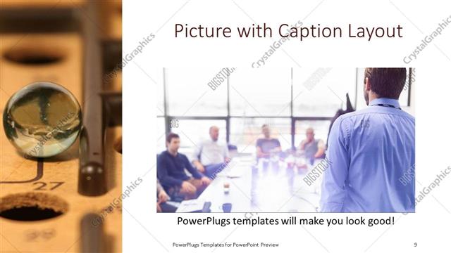 Picture with Caption presentation slide layout