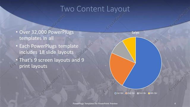 Two Content presentation slide layout