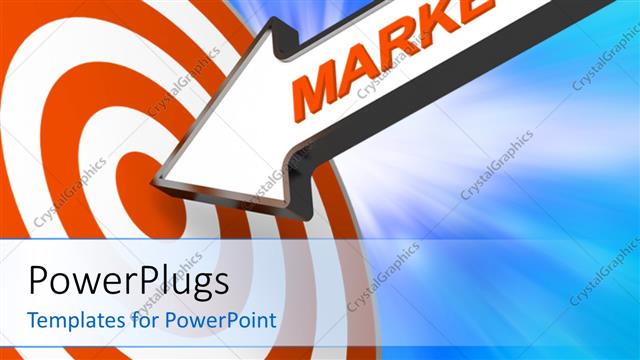  Presentation with zoom - The marketing arrow hitting the target with zoom effect in background