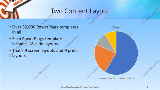 Two Content presentation slide layout