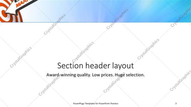 Section Header presentation slide layout