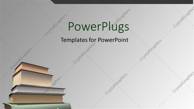  Presentation with dark grey - Marketing book pile over grey background with dark edges