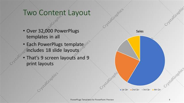 Two Content presentation slide layout
