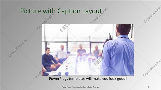 Picture with Caption presentation slide layout