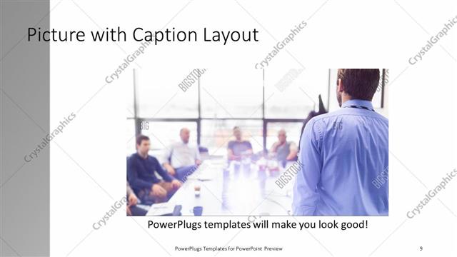 Picture with Caption presentation slide layout