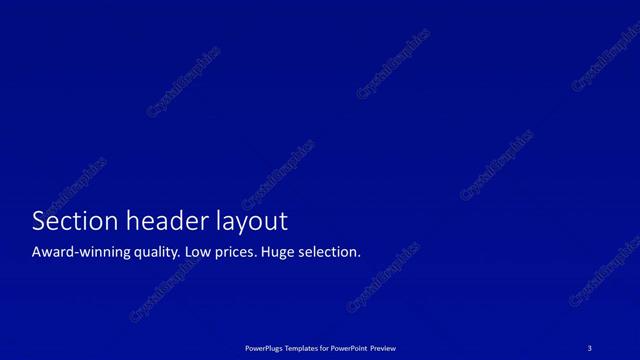 Section Header presentation slide layout