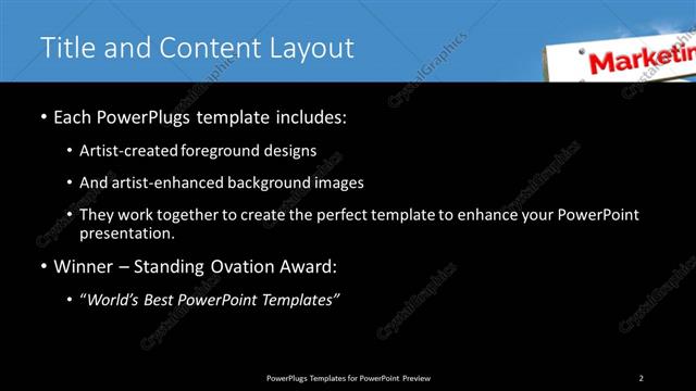 Title and Content presentation slide layout
