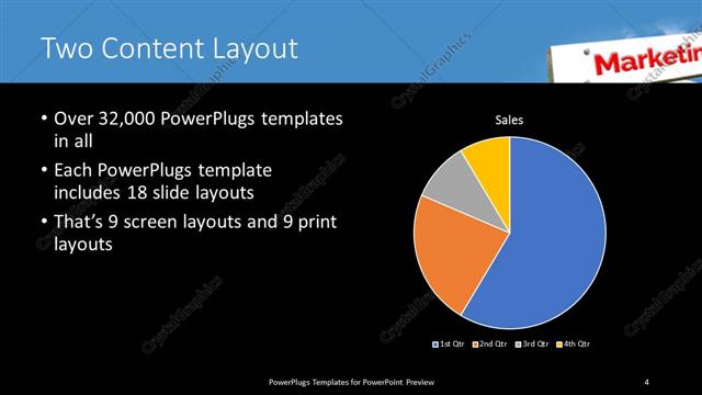 Two Content presentation slide layout