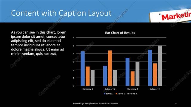 Content with Caption presentation slide layout
