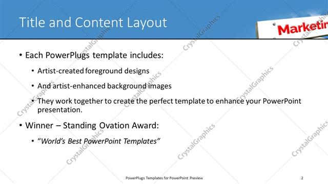 Title and Content presentation slide layout