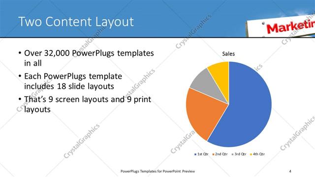 Two Content presentation slide layout
