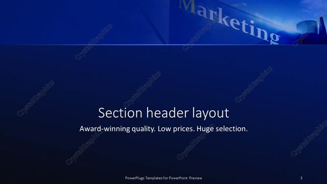 Section Header presentation slide layout