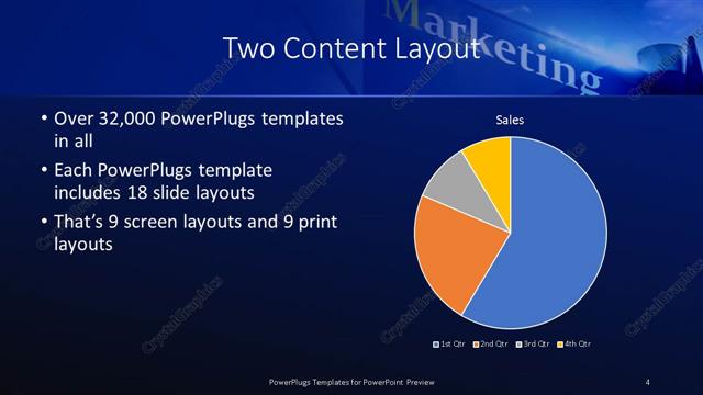 Two Content presentation slide layout