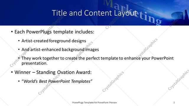 Title and Content presentation slide layout