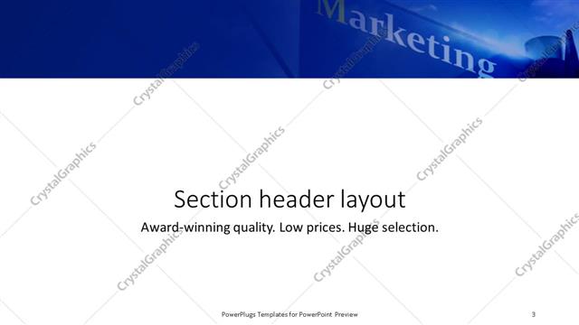 Section Header presentation slide layout