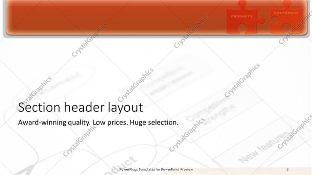 Section Header presentation slide layout