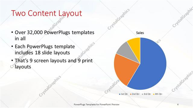 Two Content presentation slide layout