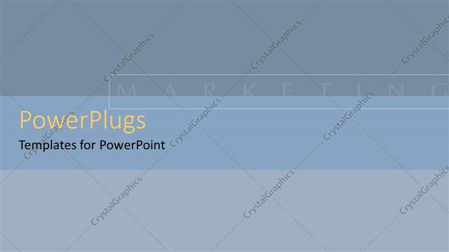  Presentation with marketing - Marketing text blurred on grey and blue