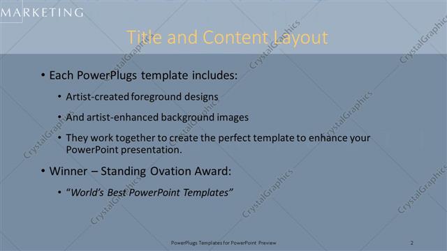 Title and Content presentation slide layout