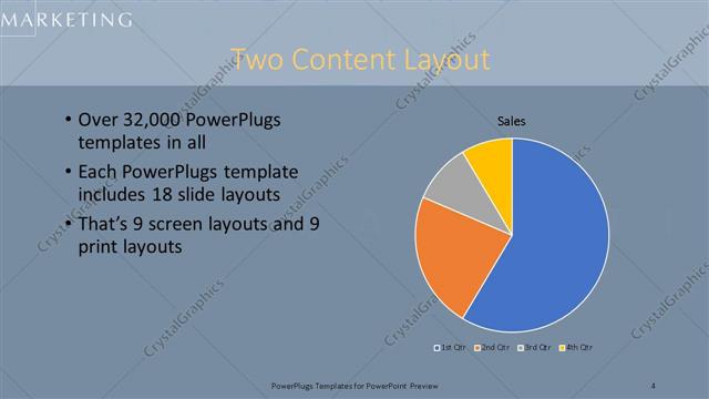 Two Content presentation slide layout