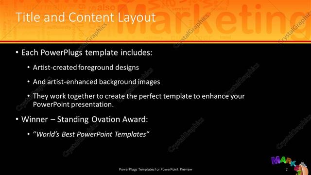 Title and Content presentation slide layout