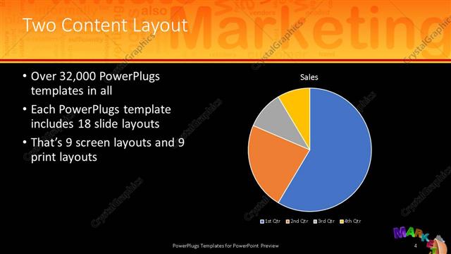 Two Content presentation slide layout