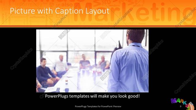 Picture with Caption presentation slide layout