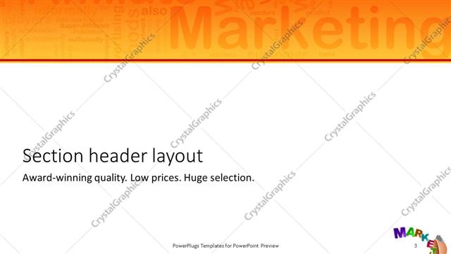 Section Header presentation slide layout