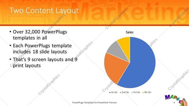 Two Content presentation slide layout