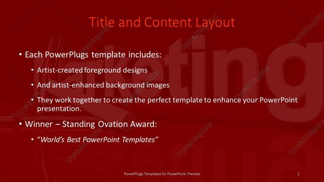 Title and Content presentation slide layout