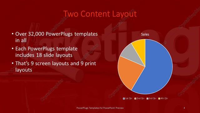 Two Content presentation slide layout