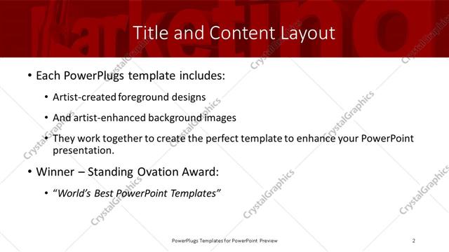 Title and Content presentation slide layout