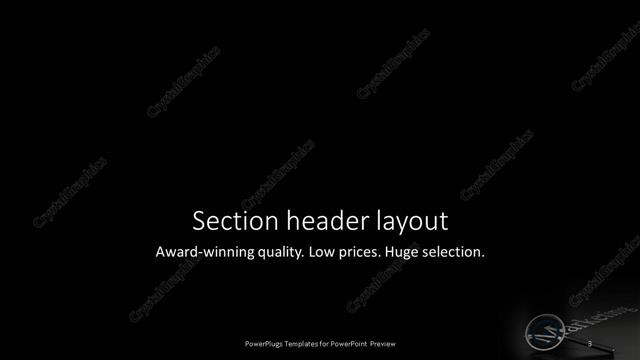Section Header presentation slide layout