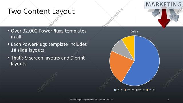 Two Content presentation slide layout