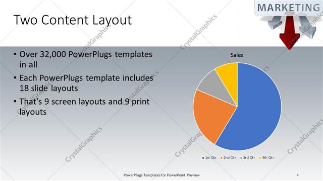 Two Content presentation slide layout